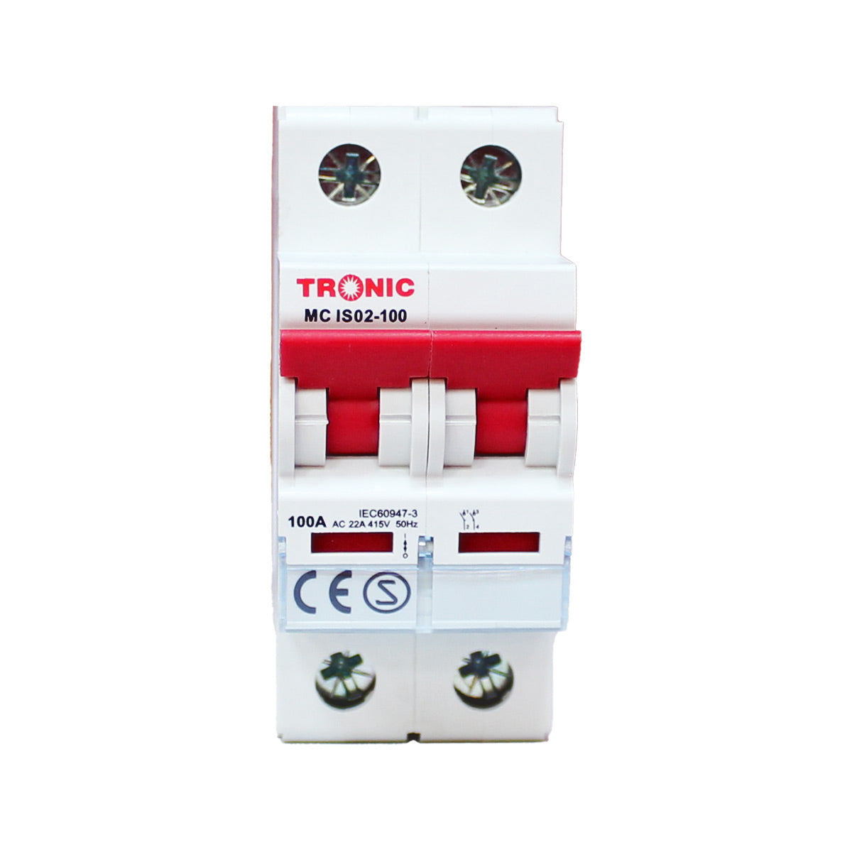 Tronics Double Pole Isolator 100AMPS