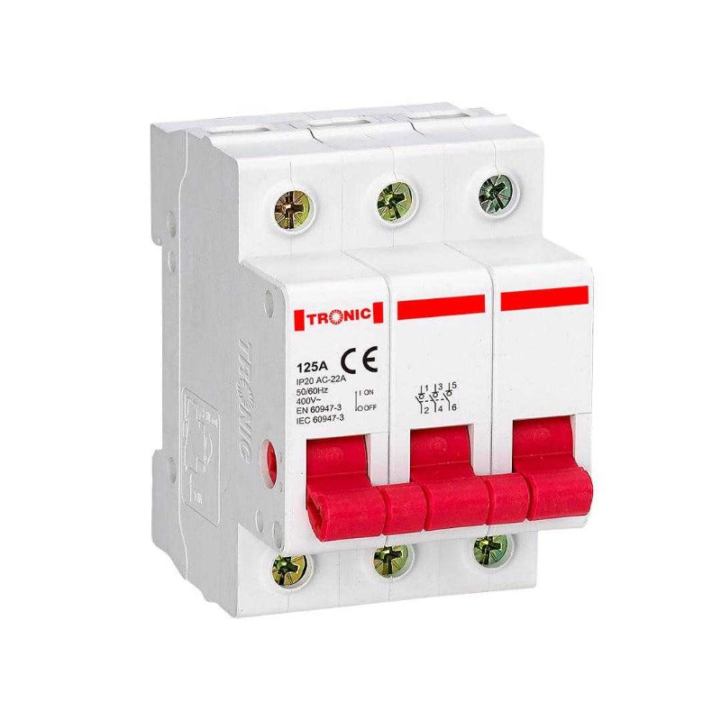 Tronics Three Pole Isolator 125 Amps