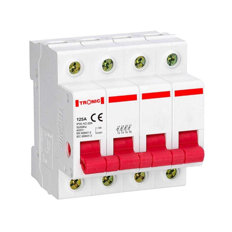 Tronics Four Pole Isolator 125AMPS